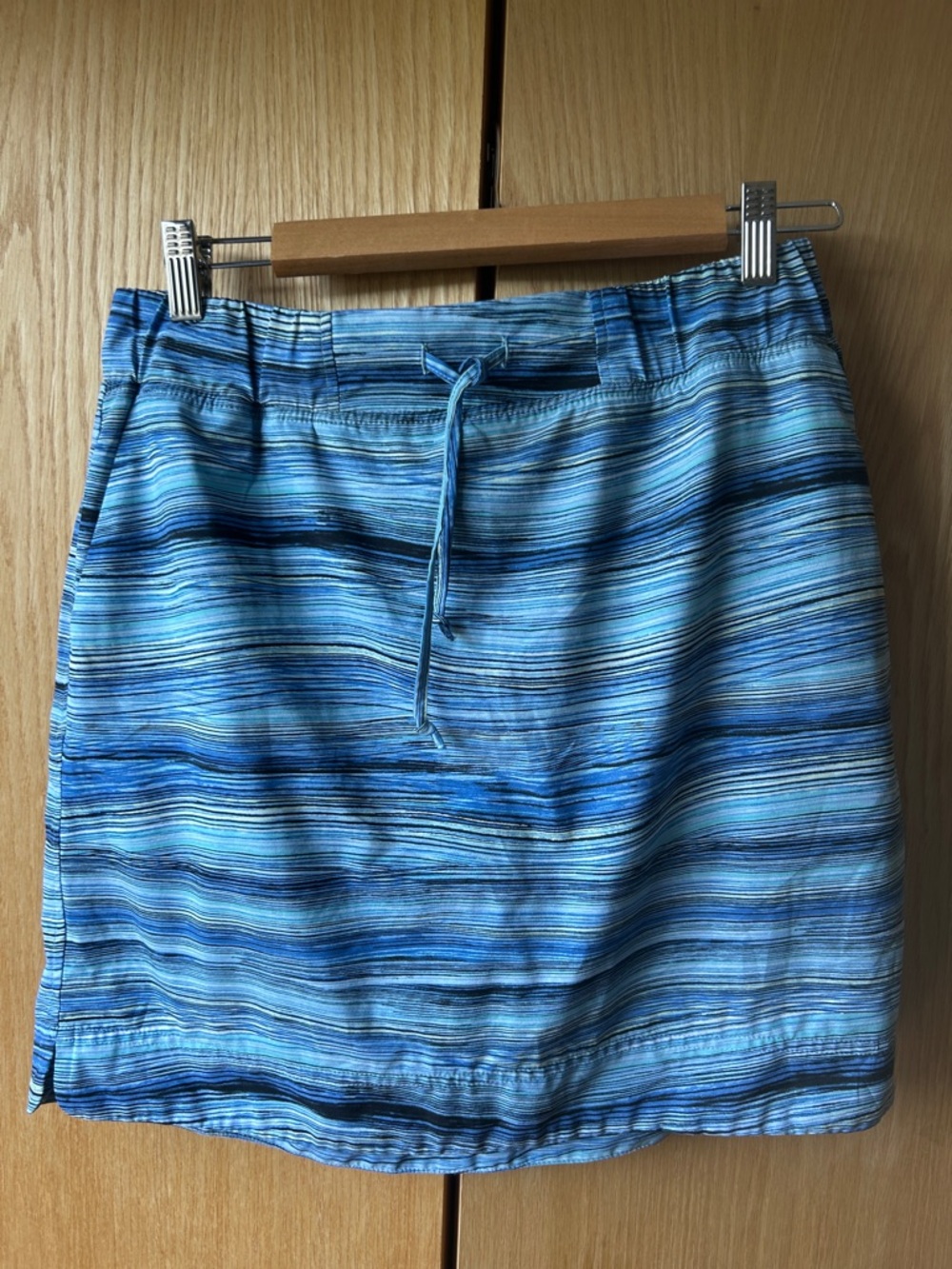 Blue Striped Drawstring Skort J Jill fit